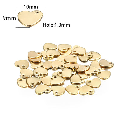 20 Stück Gold/Roségold Edelstahl Charms