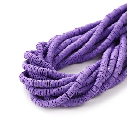 4-5mm Flat Round Polymer Clay Beads Mix