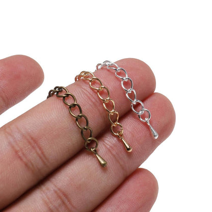 Connecteur de chaîne de queue d'extension étendue de ton de 50mm 70mm, 20 pièces/lot