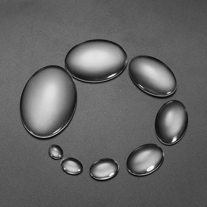 Cabochon ovale en verre Transparent, 5 à 50 pièces, 10 à 50mm