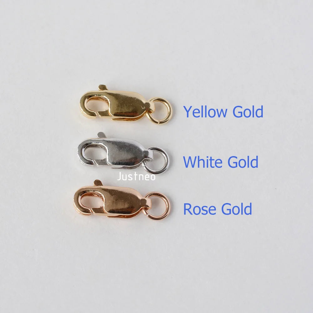 AU750 solid 18k gold lobster claw clasp trigger buckle for necklace bracelet jewelry findings,18ct yellow gold stamp 750