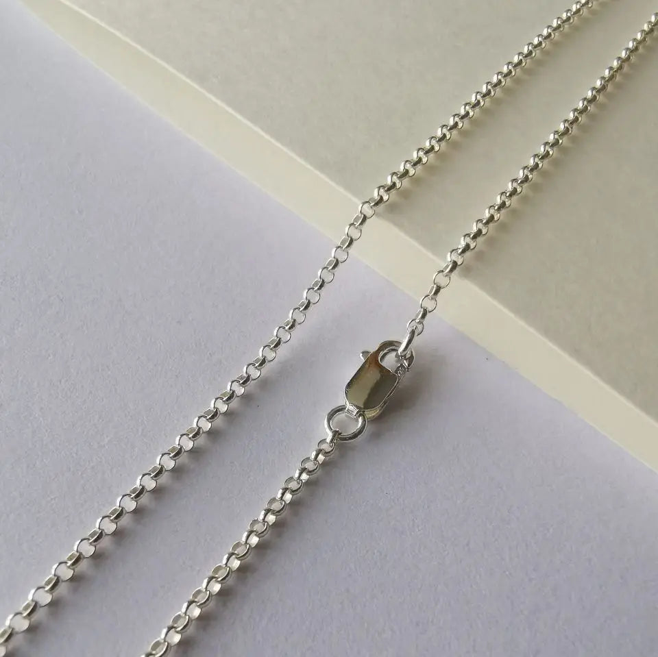 S925 Sterling Silver Rolo Chain necklace