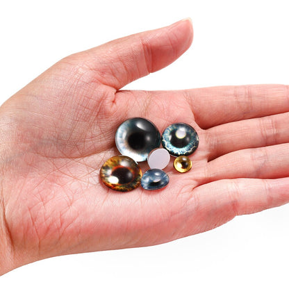 10PCS 8-20mm Cat Eye Glass Cabochons for Jewelry