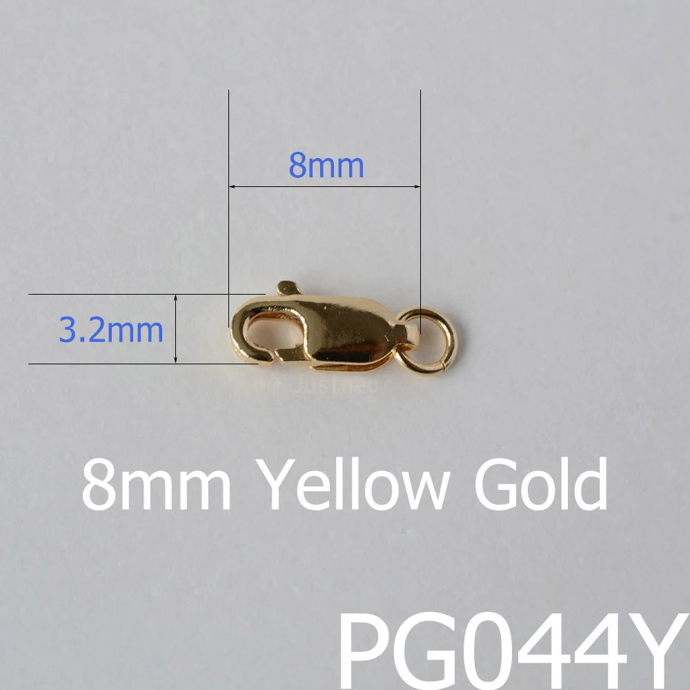 AU750 solid 18k gold lobster claw clasp trigger buckle for necklace bracelet jewelry findings,18ct yellow gold stamp 750