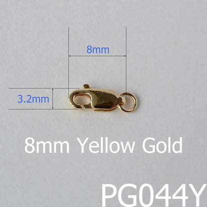 AU750 solid 18k gold lobster claw clasp trigger buckle for necklace bracelet jewelry findings,18ct yellow gold stamp 750