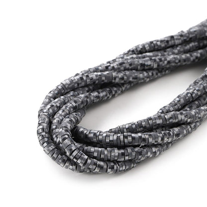 4-5mm Flat Round Polymer Clay Beads Mix