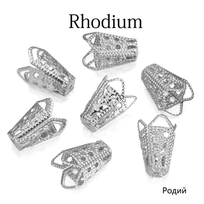 Weinbecher-Trompetenperlen-Verbindungskappen, 50 Stück