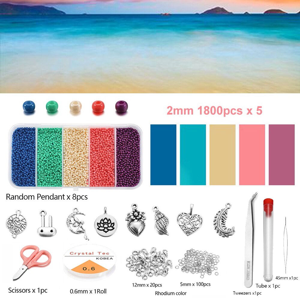 2 mm tschechische Rocailles, 9000 Stück im Karton