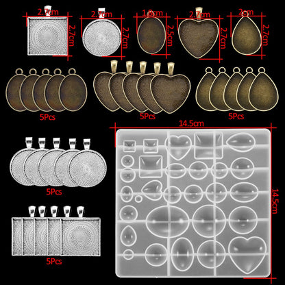 Epoxy Casting Molds Sets, 15-348Pcs