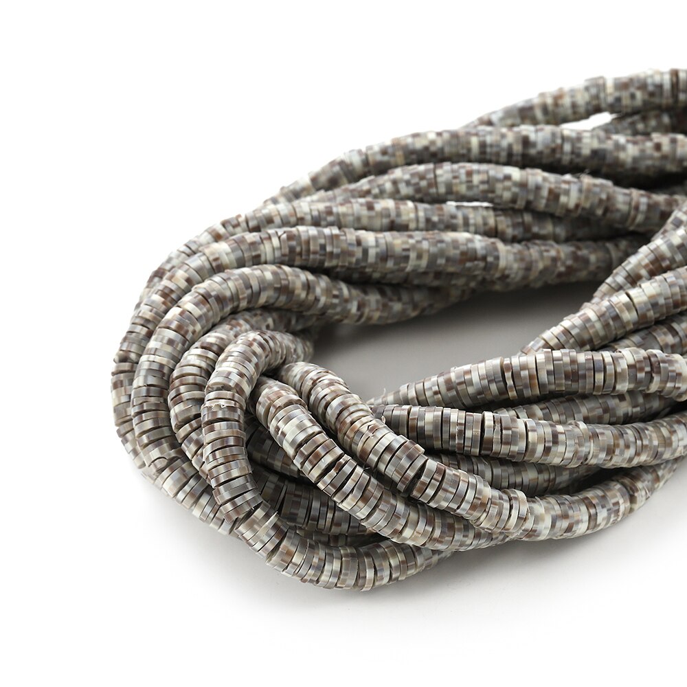 4-5mm Flat Round Polymer Clay Beads Mix