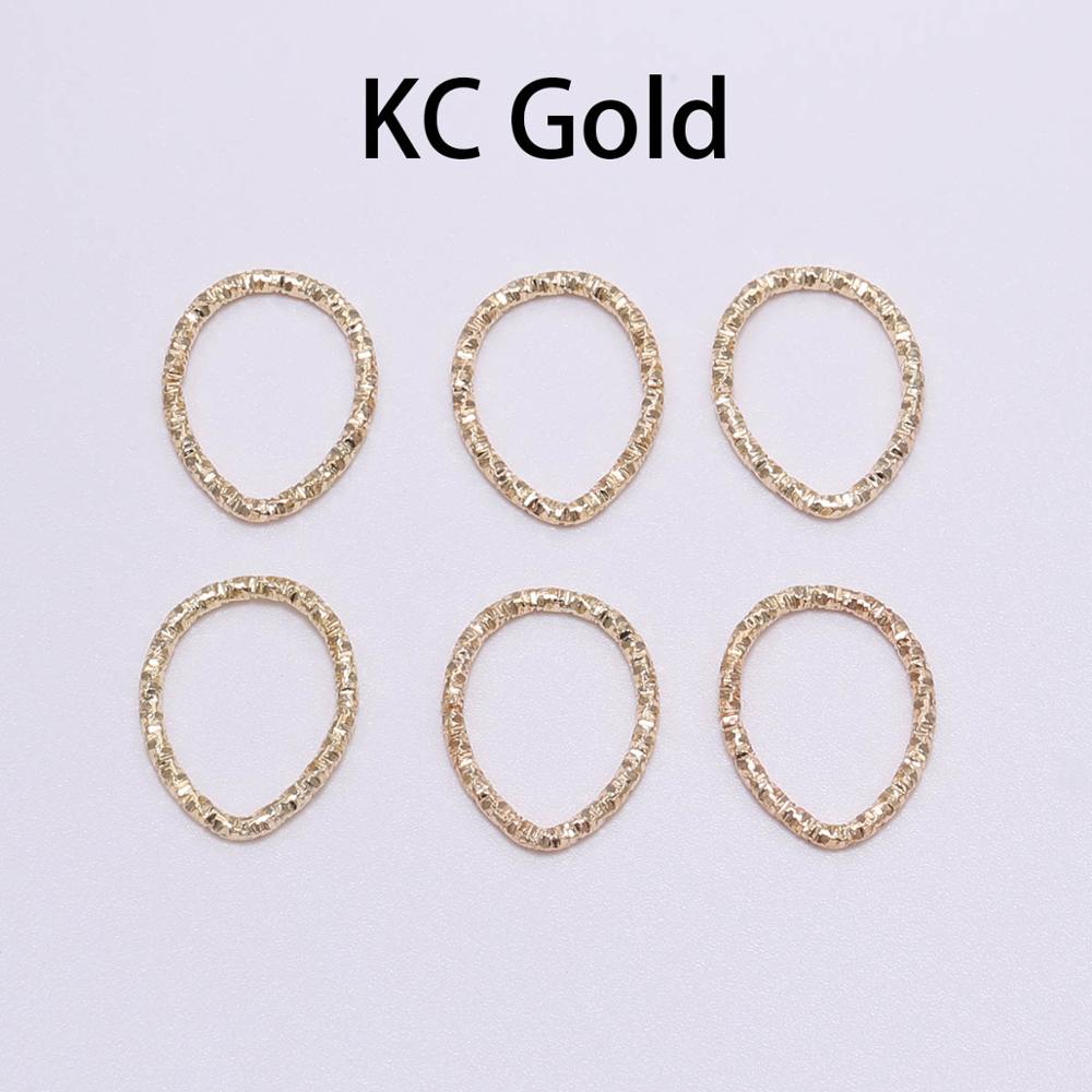 Gold Star 16.5mm Twisted Jump Rings, 50pcs