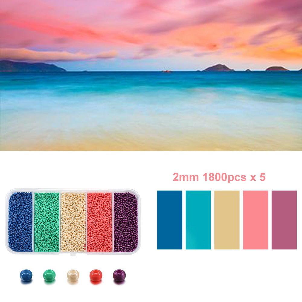 2 mm tschechische Rocailles, 9000 Stück im Karton