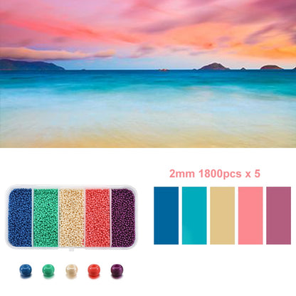 2 mm tschechische Rocailles, 9000 Stück im Karton