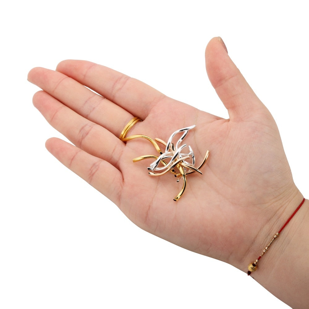 Smooth Copper Curved Tube Spacer Beads, 100pcs