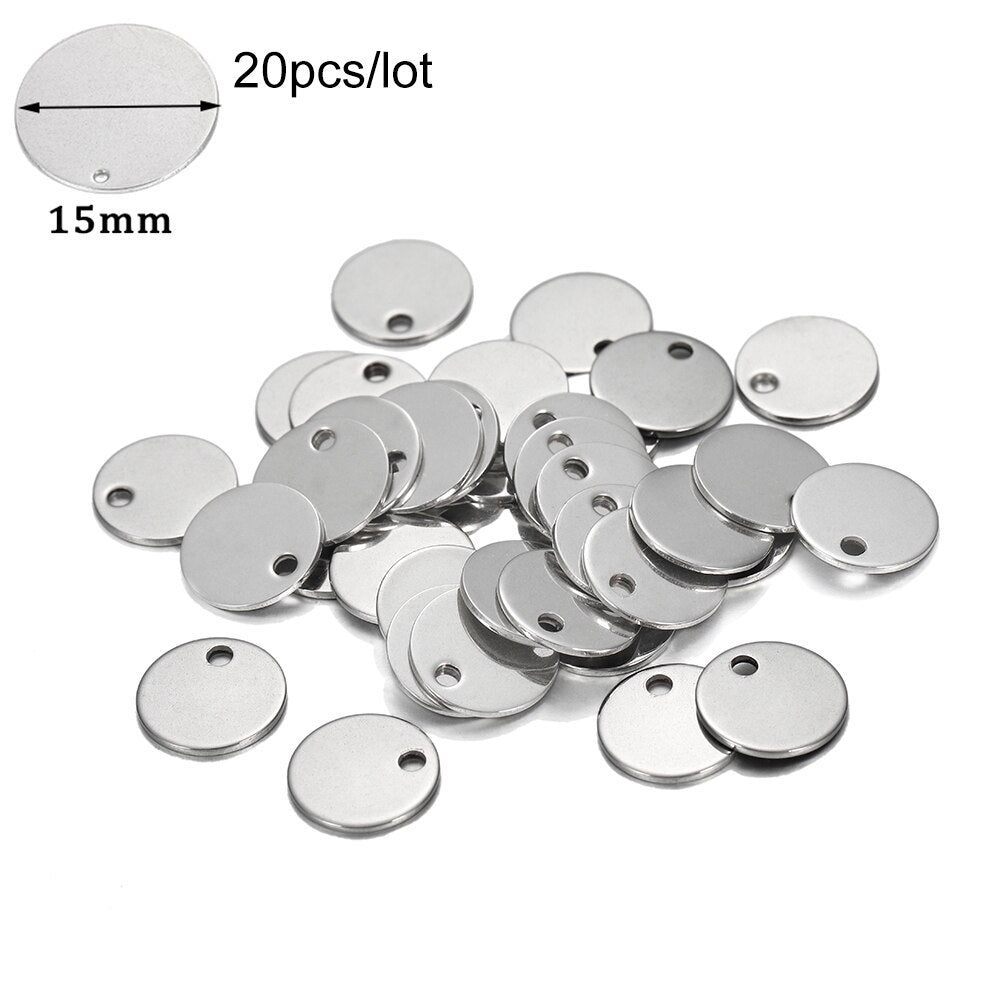 20 Stück Gold/Roségold Edelstahl Charms