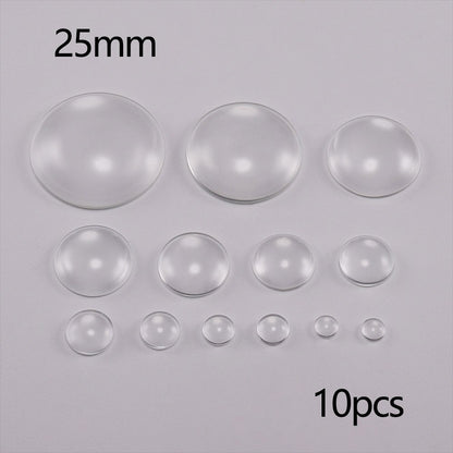 5-50Pcs Assorted Transparent Glass Cabochons