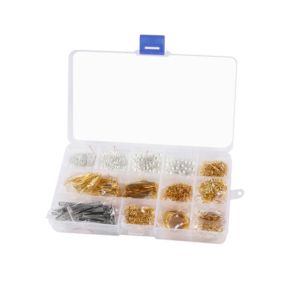 Kit de fournitures pour la fabrication de bijoux, 1200 pièces