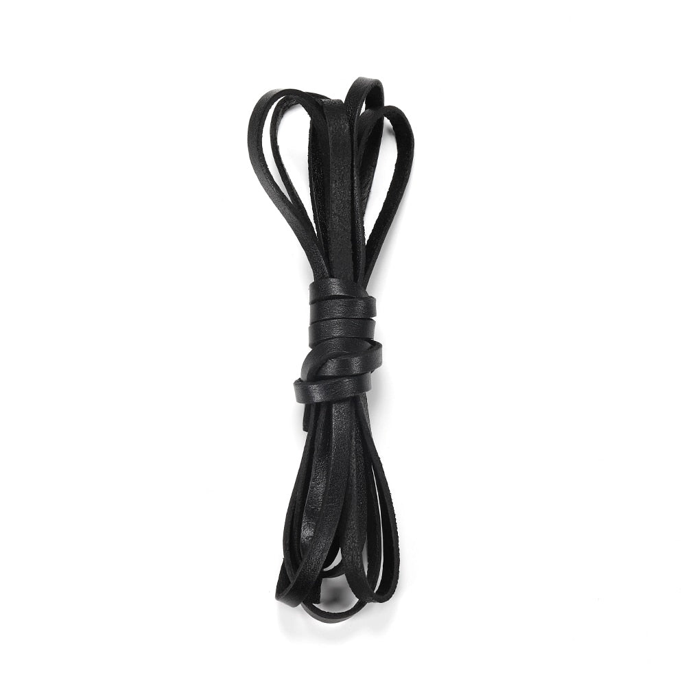 2 4 6 8 10 mm Breite flaches echtes Rindslederband, 2M-Lot