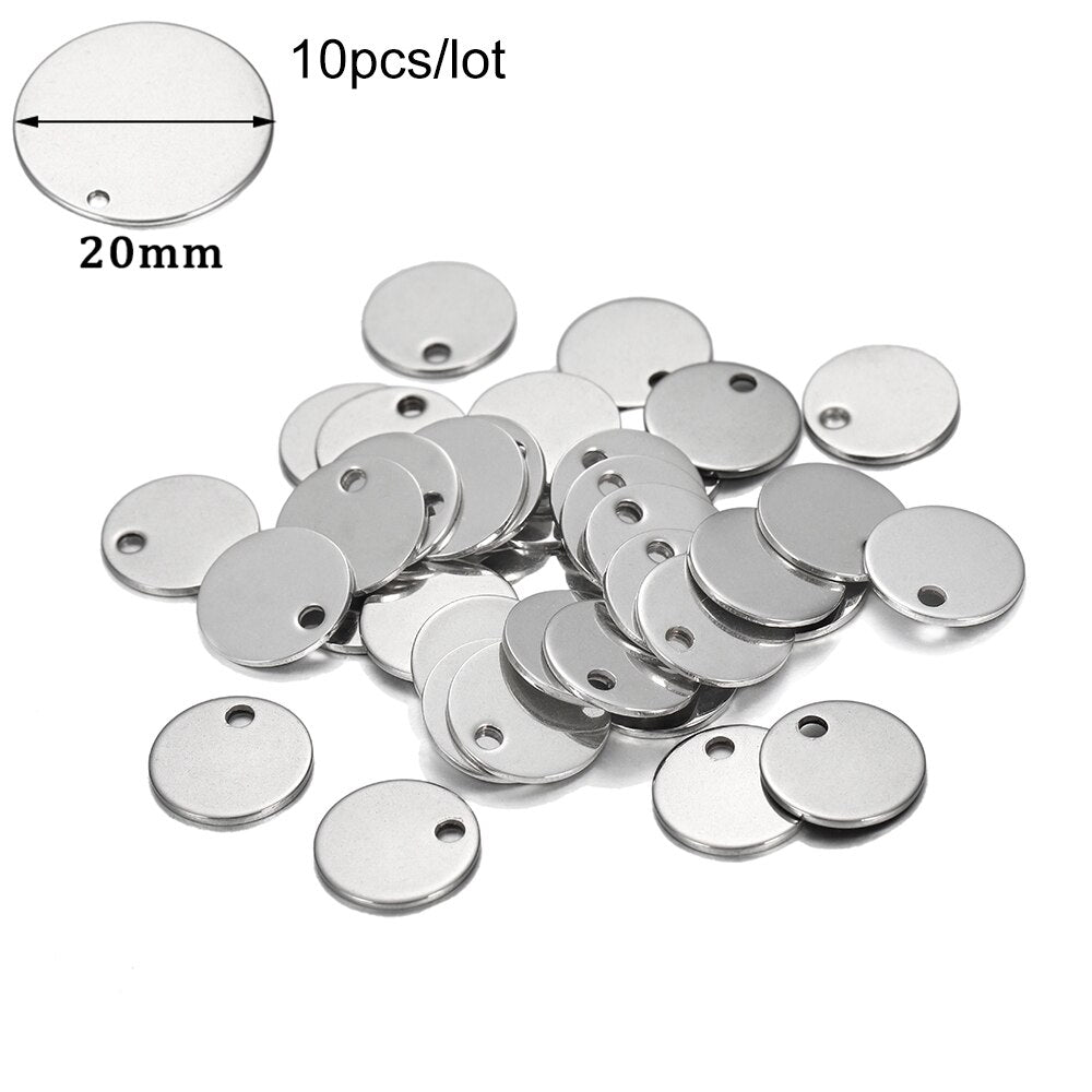 20 Stück Gold/Roségold Edelstahl Charms