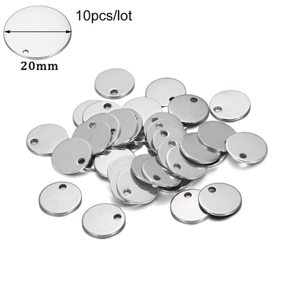 20 Stück Gold/Roségold Edelstahl Charms