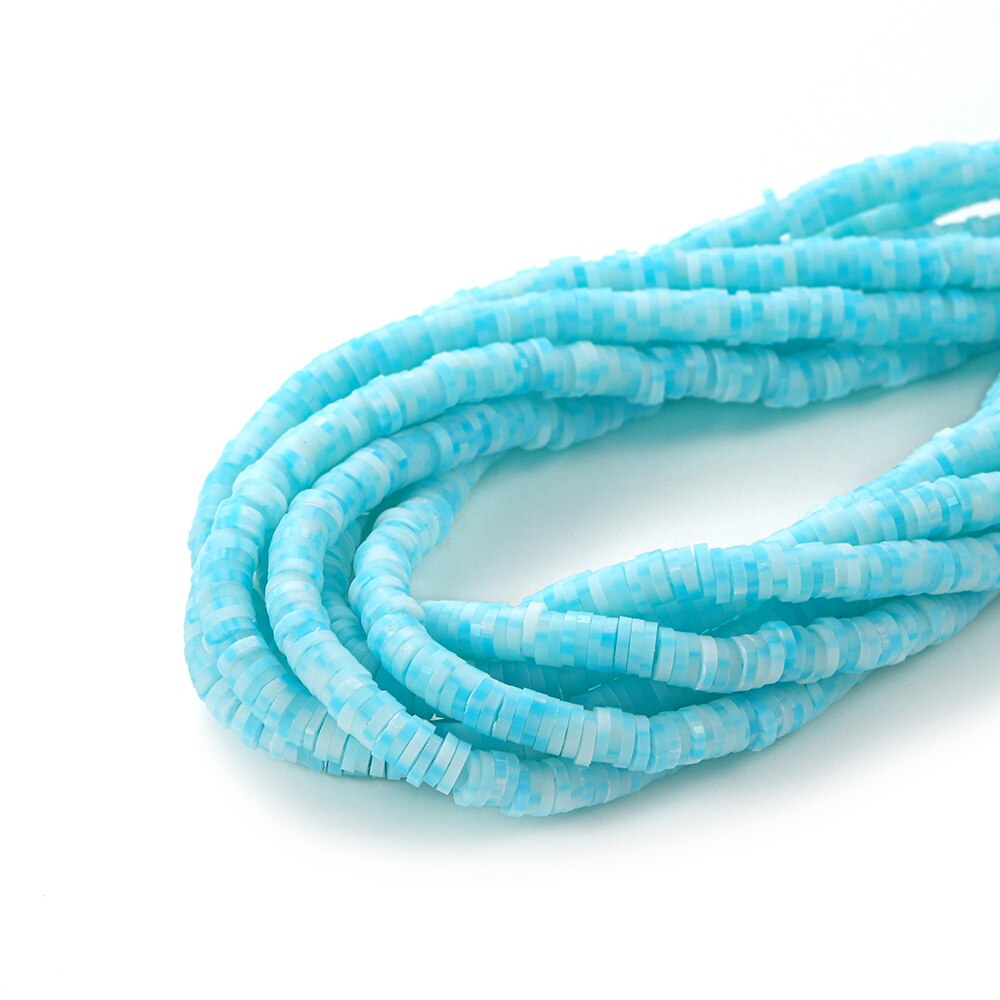 4-5mm Flat Round Polymer Clay Beads Mix