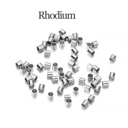 Gold Copper Tube Crimp End Beads 1.5 2.0 2.5mm, 150-500pcs