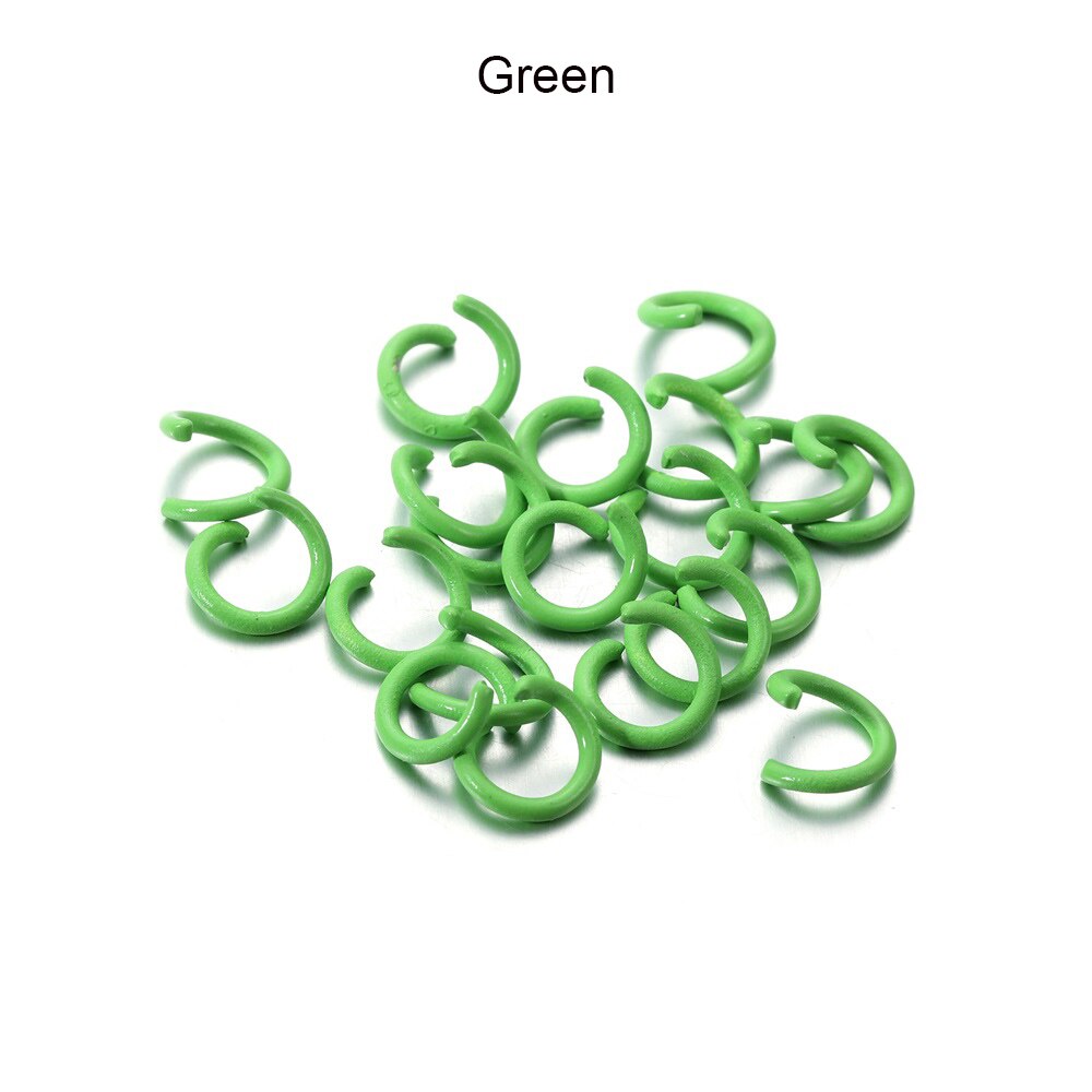1.2x8mm Colorful Metal Jump Rings, 100pcs
