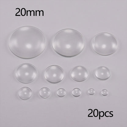 5-50Pcs Assorted Transparent Glass Cabochons