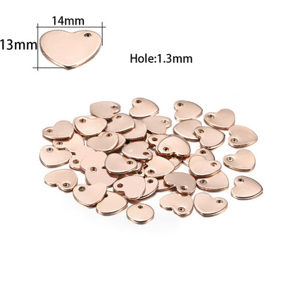 20 Stück Gold/Roségold Edelstahl Charms