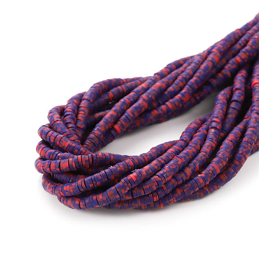 4-5mm Flat Round Polymer Clay Beads Mix