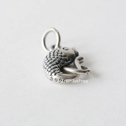Solid .925 Sterling Silver S Hook Clasp, Oxidized Silver S-Hook Clasp Connector, Antiqued Silver Jewelry Finding