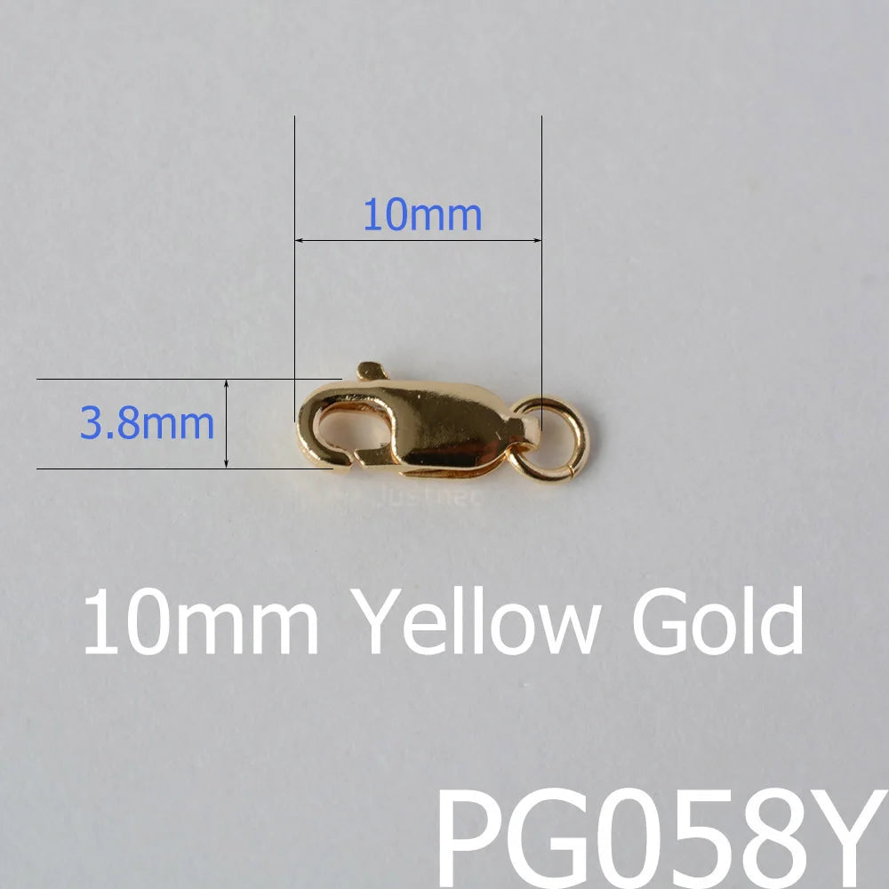 AU750 solid 18k gold lobster claw clasp trigger buckle for necklace bracelet jewelry findings,18ct yellow gold stamp 750