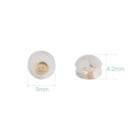 18k Gold Earnut with Silicon Wrapped, Solid AU750 18 karat Oro Earring Backs for Jewelry DIY Making Accessories
