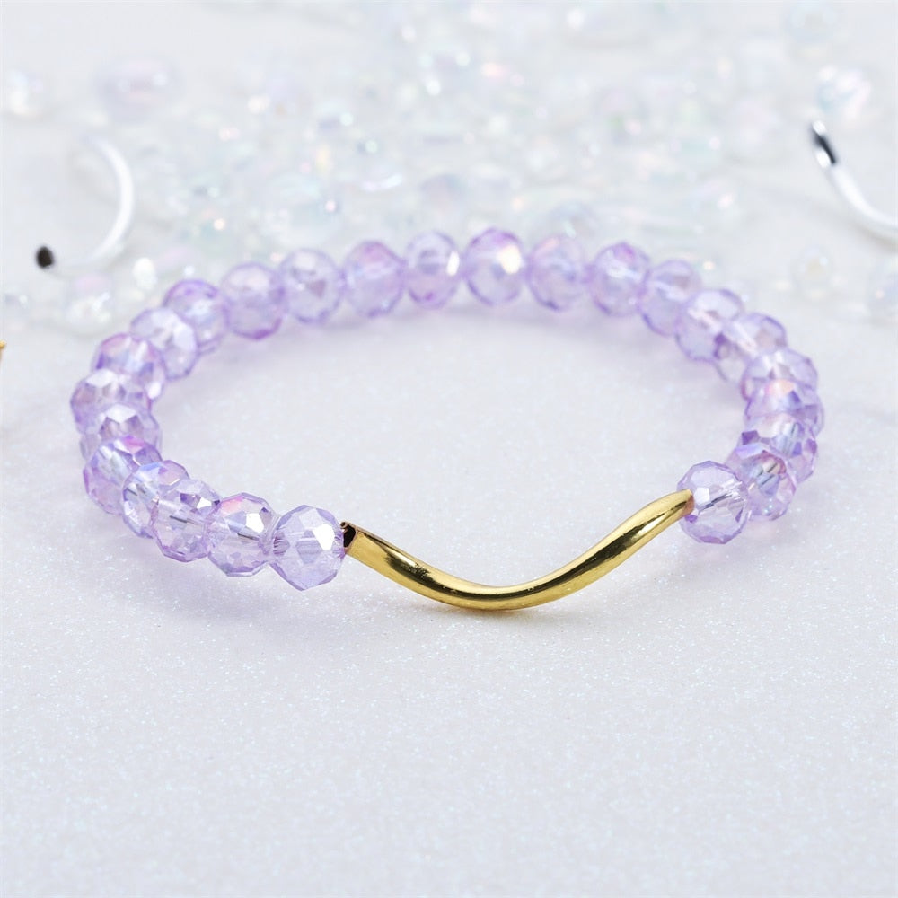 Smooth Copper Curved Tube Spacer Beads, 100pcs