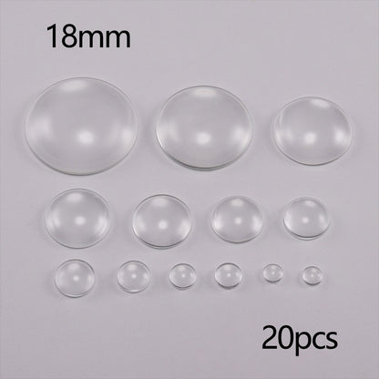 5-50Pcs Assorted Transparent Glass Cabochons