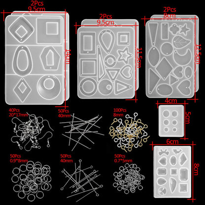 Epoxy Casting Molds Sets, 15-348Pcs