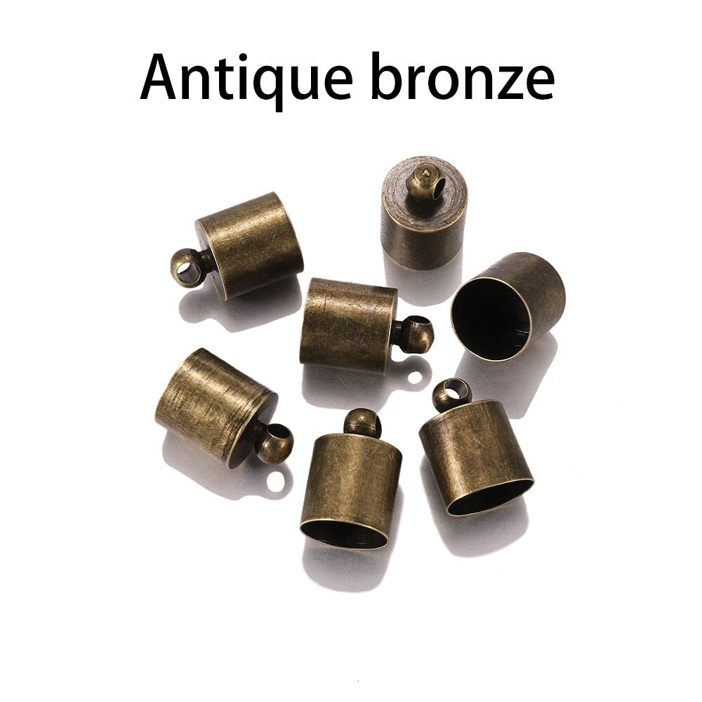 End Tip Cap for Tassel Leather Cord 3-10mm, 20-50pcs