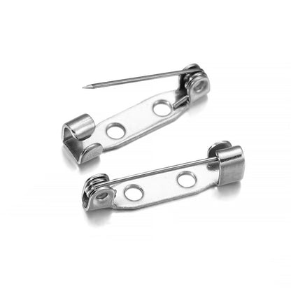 20pcs 14-35mm Steel Brooch Clip Base Pins