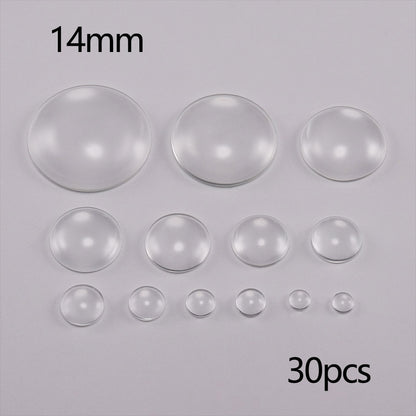5-50Pcs Assorted Transparent Glass Cabochons