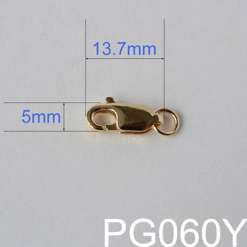 AU750 solid 18k gold lobster claw clasp trigger buckle for necklace bracelet jewelry findings,18ct yellow gold stamp 750