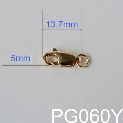 AU750 solid 18k gold lobster claw clasp trigger buckle for necklace bracelet jewelry findings,18ct yellow gold stamp 750