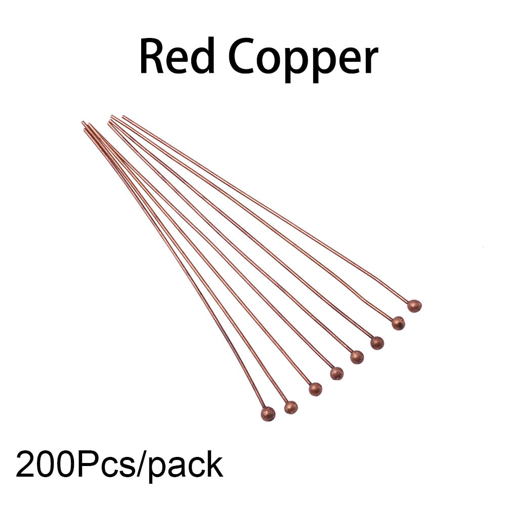 16-50mm Gold Metal Ball Head Pins, 50-200pcs