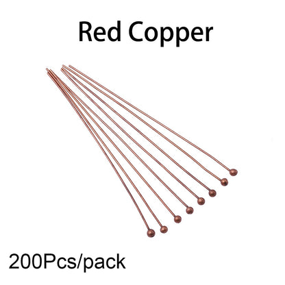 16-50mm Gold Metal Ball Head Pins, 50-200pcs