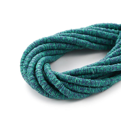 4-5mm Flat Round Polymer Clay Beads Mix