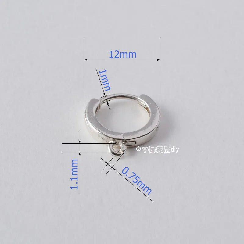 Solid 925 Sterling Silver Leverback Earring Hook Connector, snap hook for earring