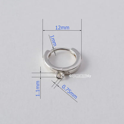 Solid 925 Sterling Silver Leverback Earring Hook Connector, snap hook for earring
