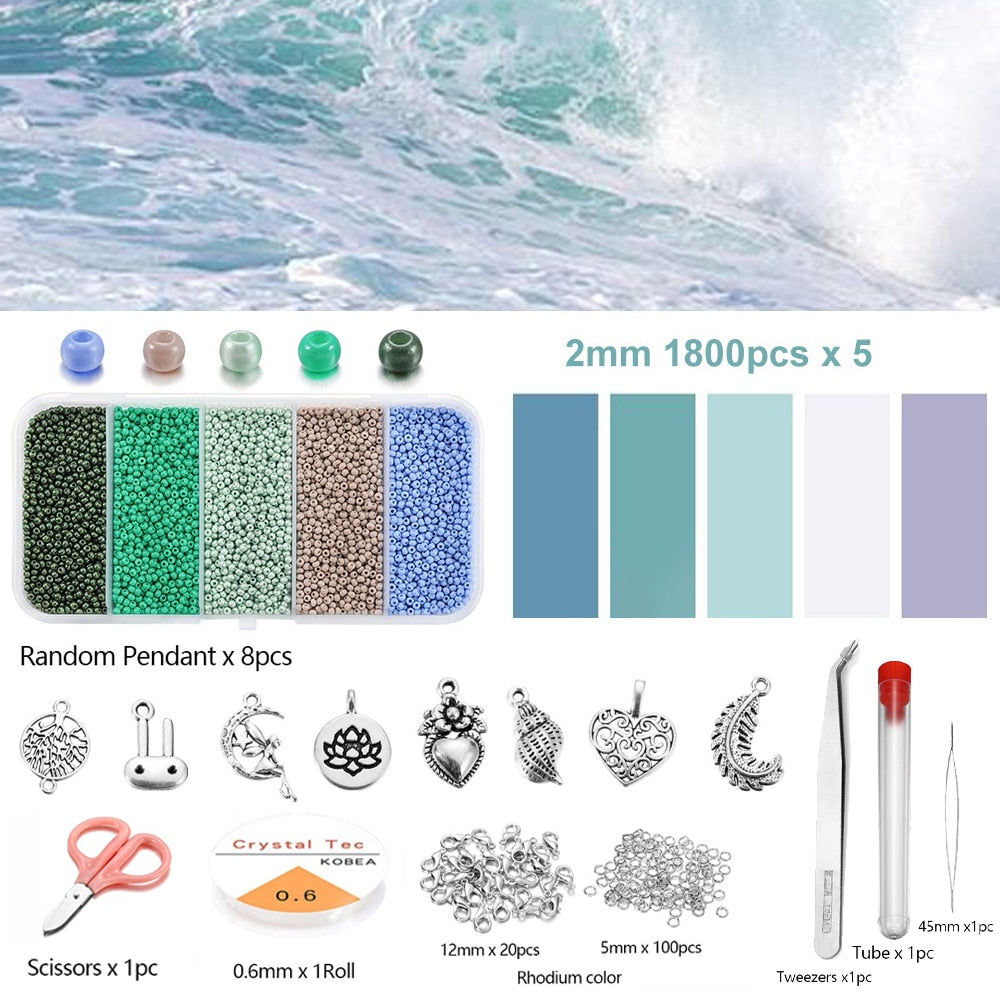 2 mm tschechische Rocailles, 9000 Stück im Karton
