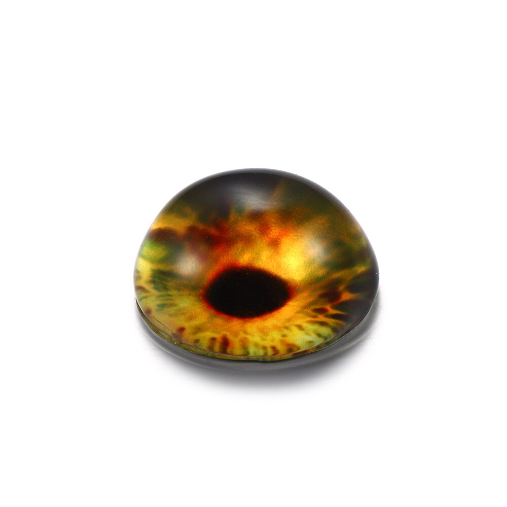 10PCS 8-20mm Cat Eye Glass Cabochons for Jewelry