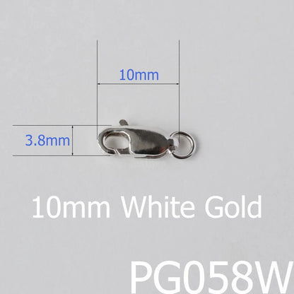 AU750 solid 18k gold lobster claw clasp trigger buckle for necklace bracelet jewelry findings,18ct yellow gold stamp 750