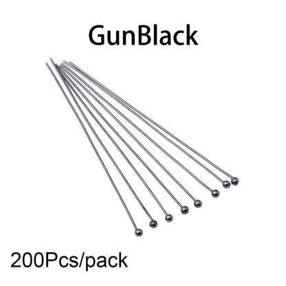 16-50mm Gold Metal Ball Head Pins, 50-200pcs